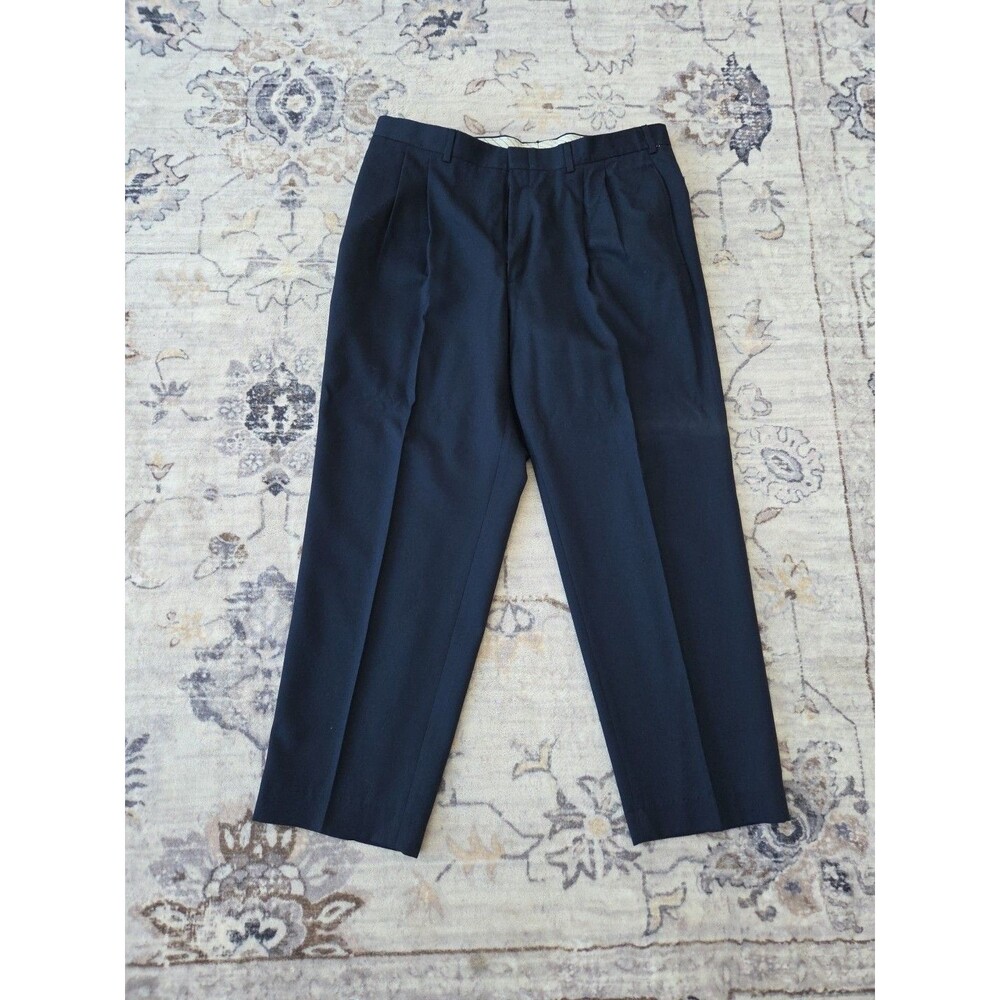 #436 John Henry Men's Blue 38x29 Polyester Rayon Dress Pants